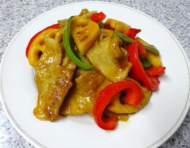 豚バラと蓮根の甘酢煮