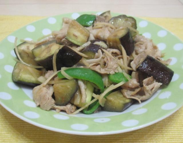 豚肉となすのしょうが炒め