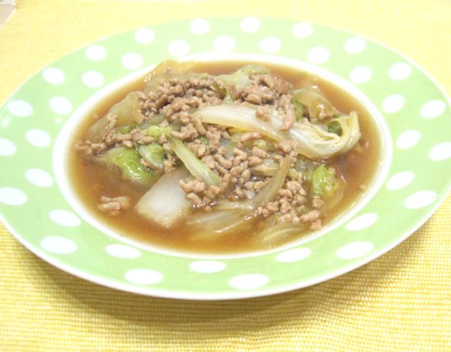 白菜の豚ひき肉あん