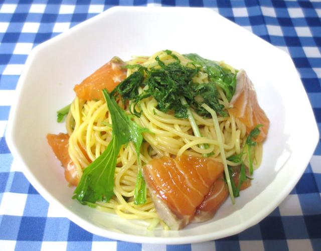 サーモンの冷製パスタ