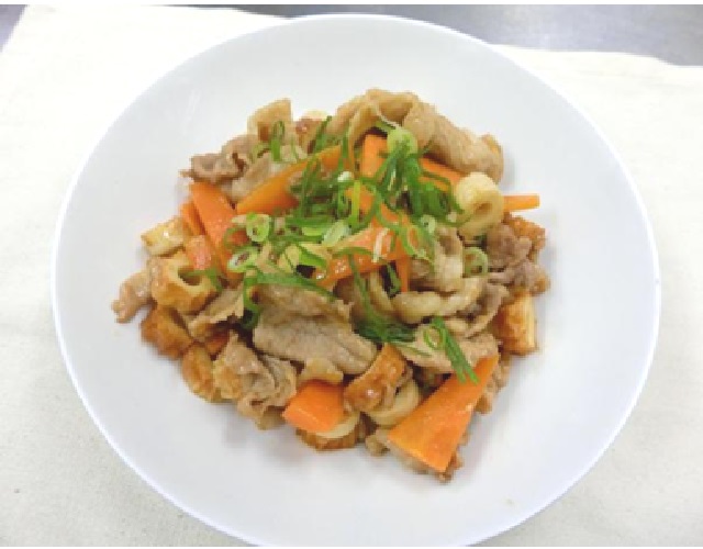 ちくわと豚肉の炒めもの