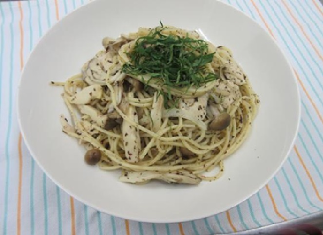 きのことしそのパスタ
