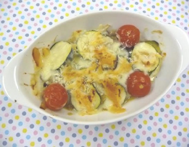 なすとズッキーニのマヨ味噌チーズ焼き