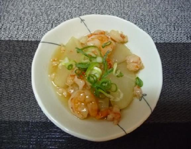 大根とえびのそぼろあんかけ