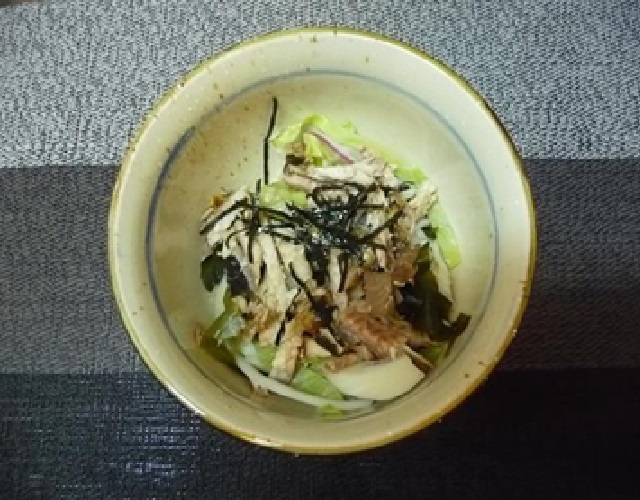 焼きさんまのサラダ丼
