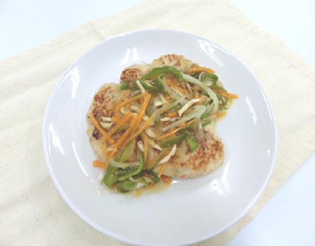 鶏つくねの野菜あんかけ