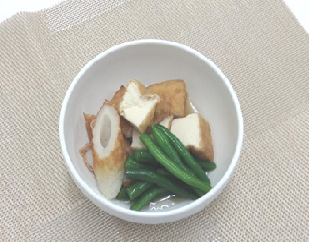 いんげんと厚揚げの煮物