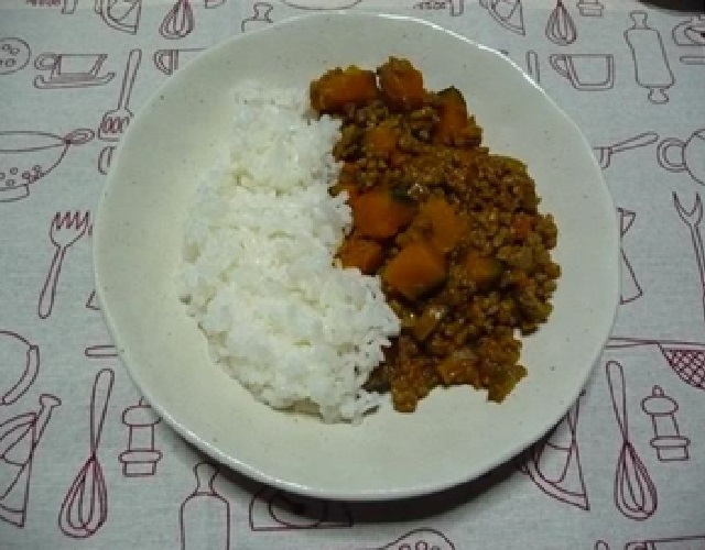 かぼちゃのドライカレー
