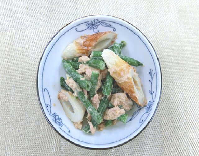 いんげんとちくわの和え物