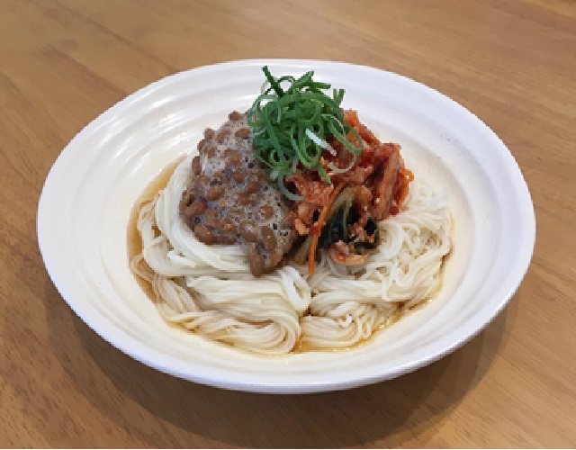 納豆キムチそうめん