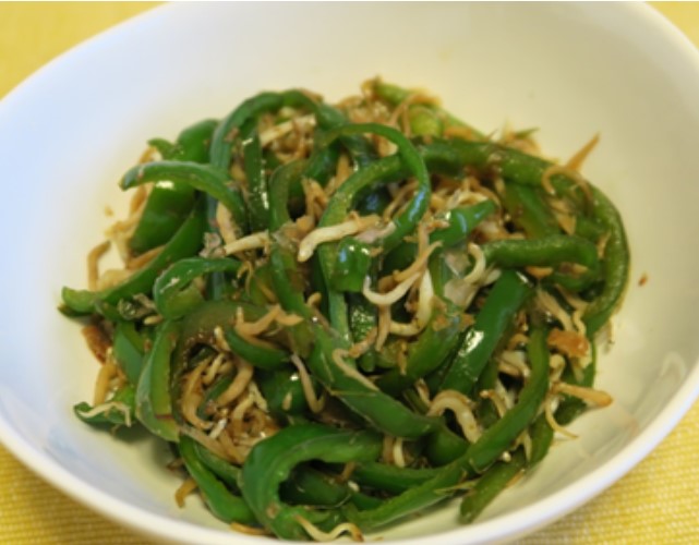 しらすとピーマンの醤油炒め